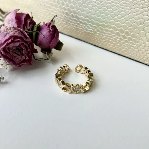 Anillo Corazones Ambar - Imagen 3