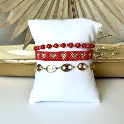Brazalete Miyuki Rojo